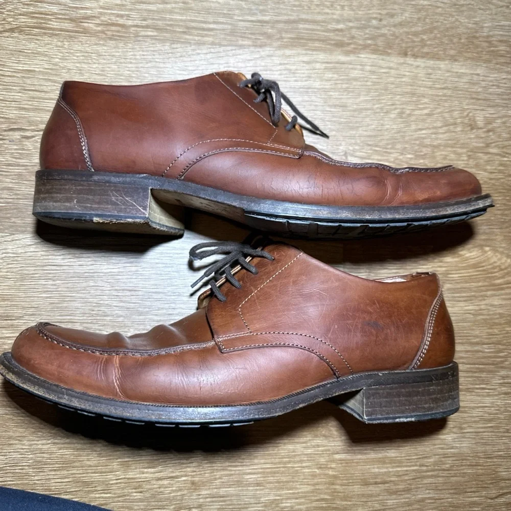 Martin Dingman Mens 9M Brown Leather Oxford Dress‎ Shoes Lace Up Business